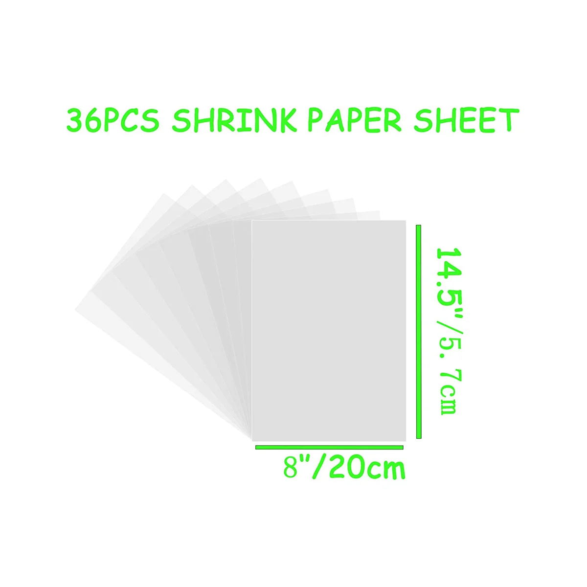 36Pieces Shrink Plastic Sheets, Shrink Dink Sheets, Shrink Film Sheets Blank Paper for DIY Ornaments Craft