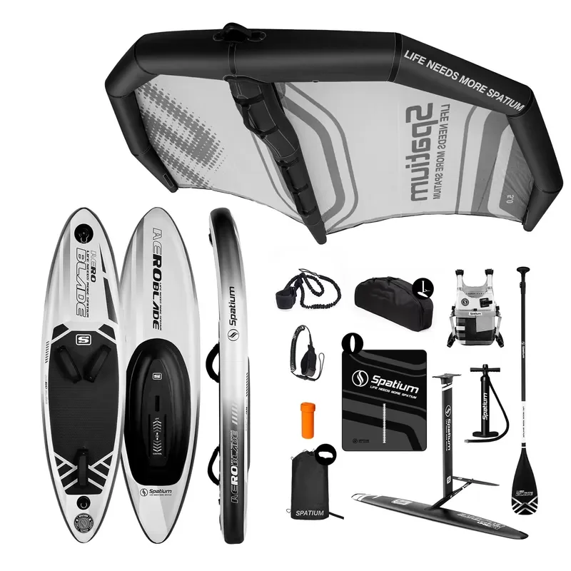 2026 New, High Quality Spatium Factory Vertical Foil Downwind Paddle Board Inflatable Hydrofoil SUP for Advanced Downwind