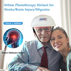 ZJZK Infrared Light Therapy Helmet Neuriva Brain Health 1070nmx280diodes Gifts For Alzheimers Patients Men Cerebral Infarction