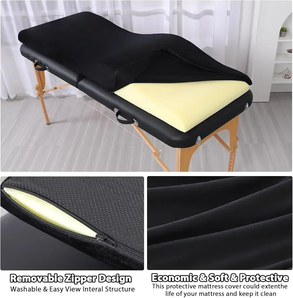 Lash Bed Topper and Bed Cover, Ergonomic Curvy Massage Table Cushion, Eyelash Mattress Bed for Beauty Salon Customized