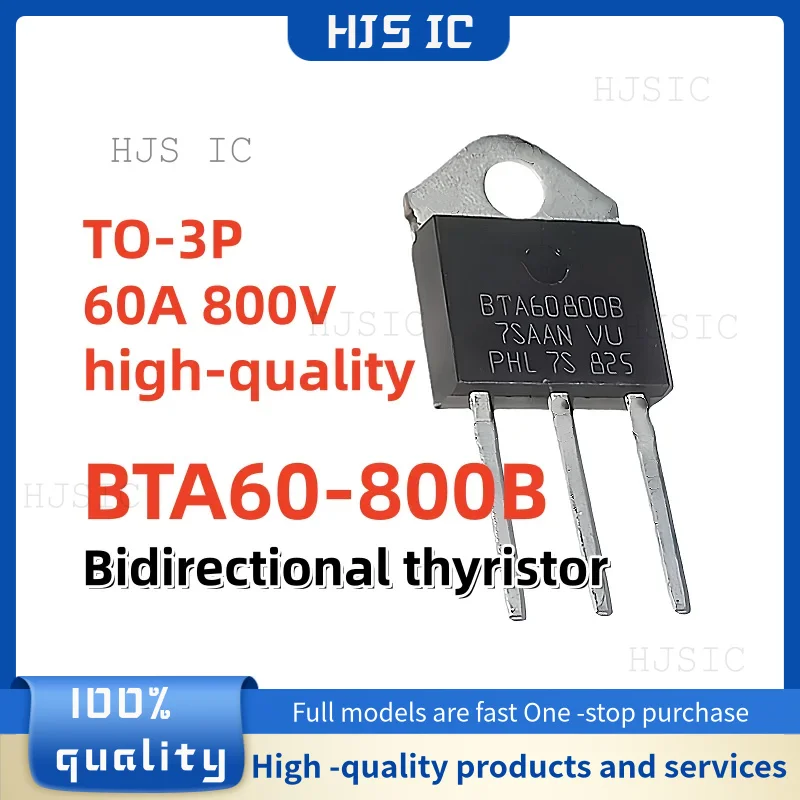 5-10PCS 100% NEW high-quality BTA60-800B TO-3P BTA60800B BTA60 800B 60A 800V High power thyristor transistor