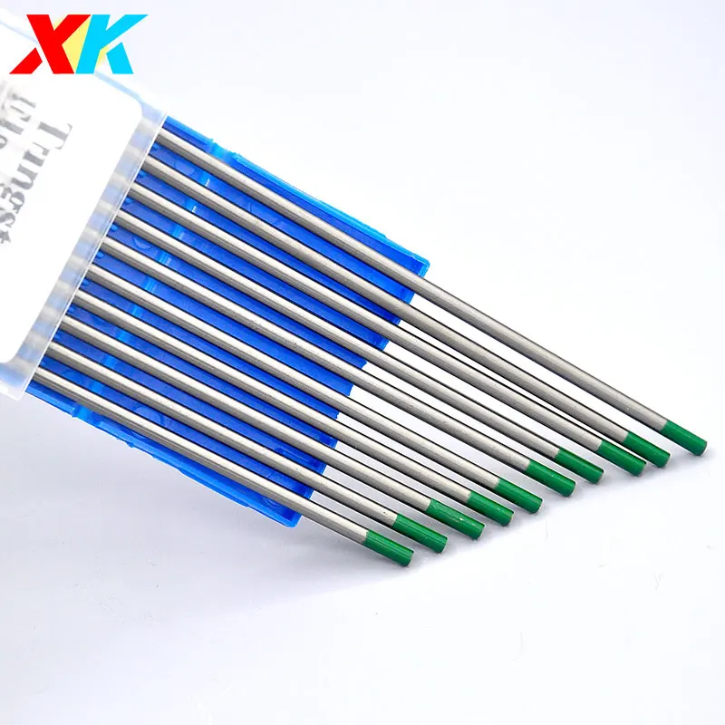 Green Head Tungsten Electrode Suitable for Welding of Aluminum/Aluminum Alloy/Magnesium Welding Consumables TIG Rods WP 1.6 2.4