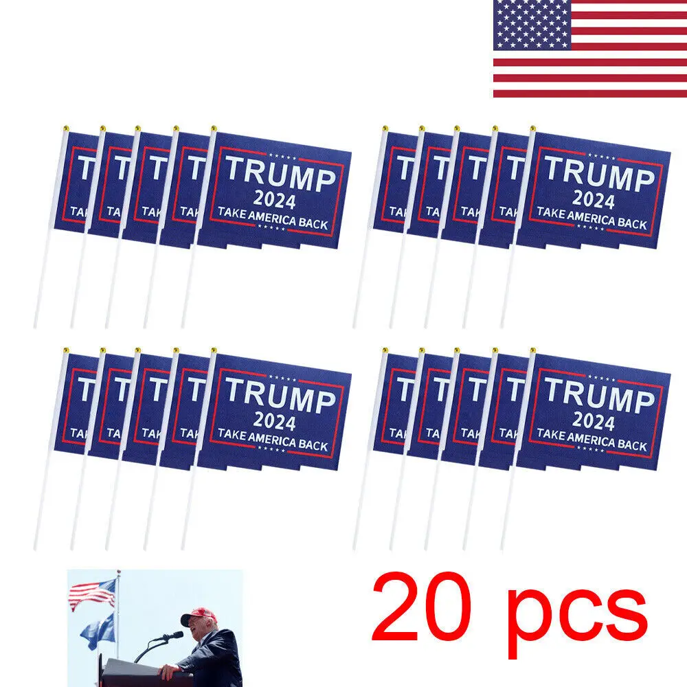 20PCS Trump's 2024 Small Take America Back Flag Donald MAGA KAG Republican