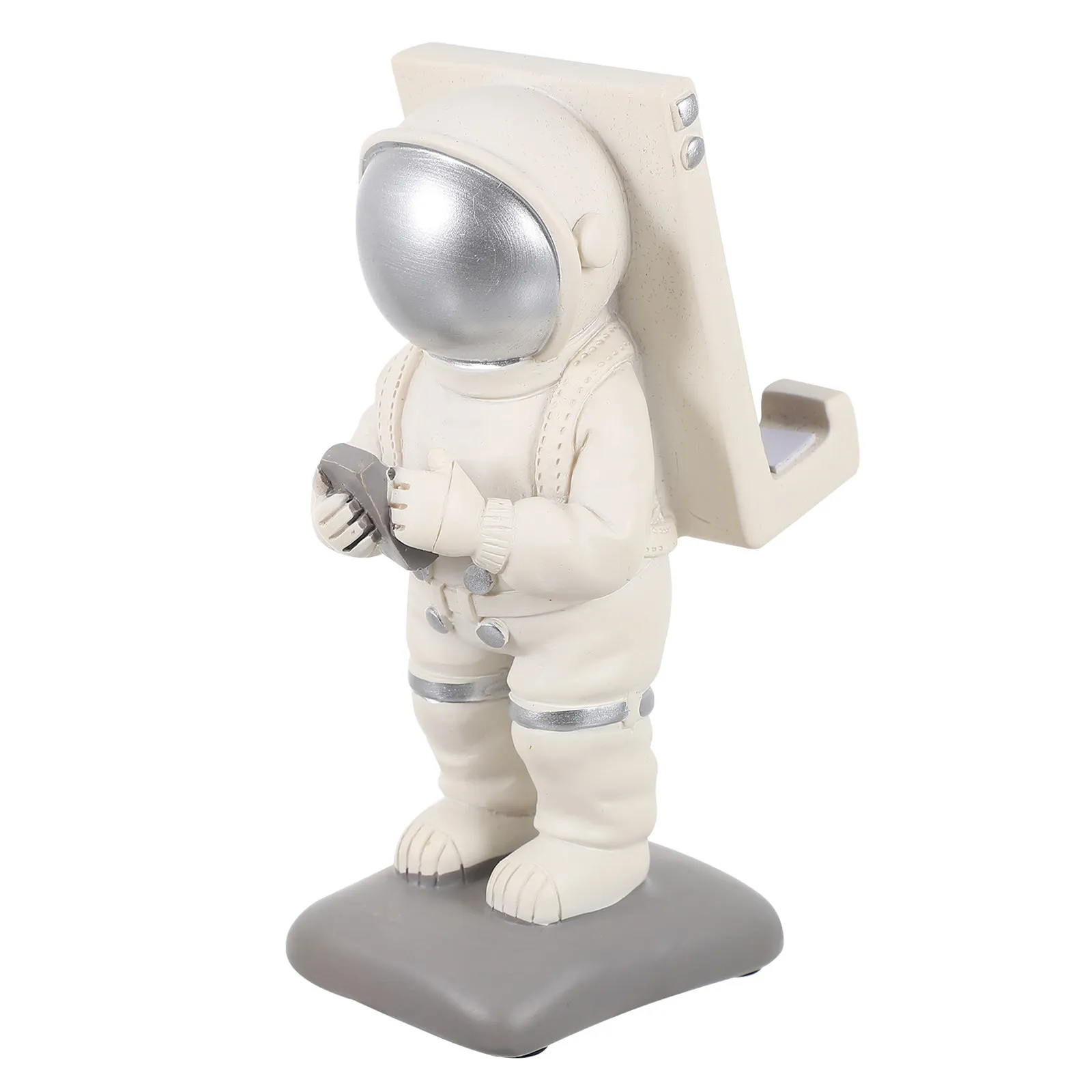 Creative Resin Spaceman Phone Holder Desktop Phone Rack Universal Cellphone Stand for Home Office Live Streaming Support