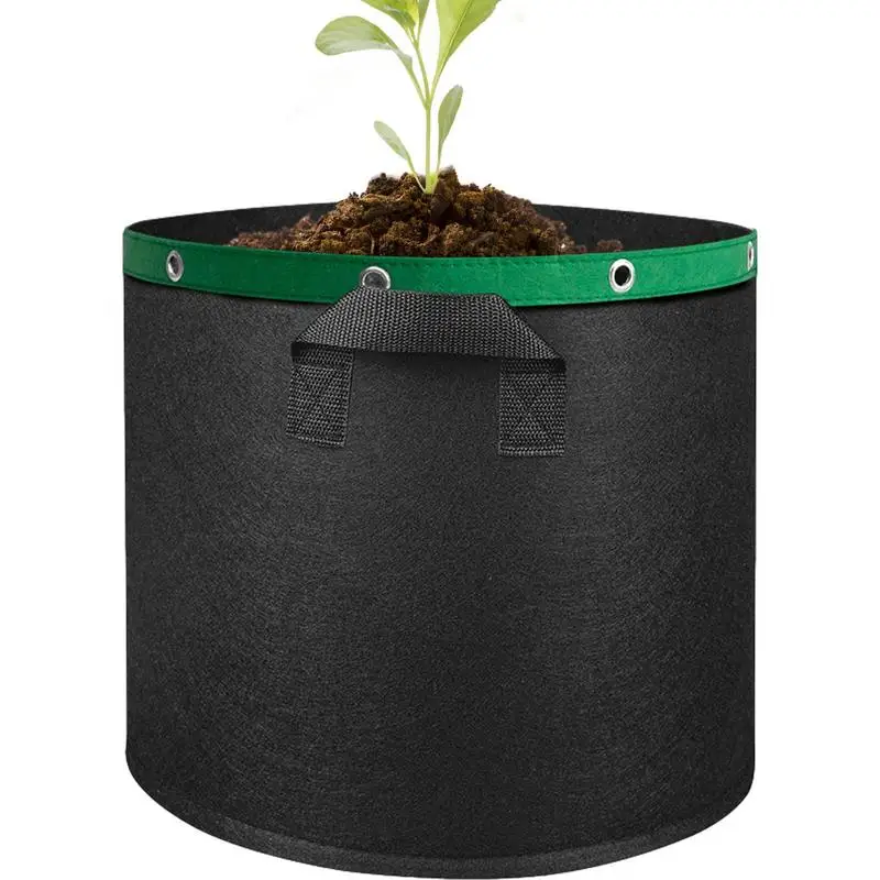 3/5/7/10 Gallon Grow Bags Felt Strong Plant Bag Gardening Fabric Grow Pot Vegetable Tomato Potato Plant Pot Container Pouch