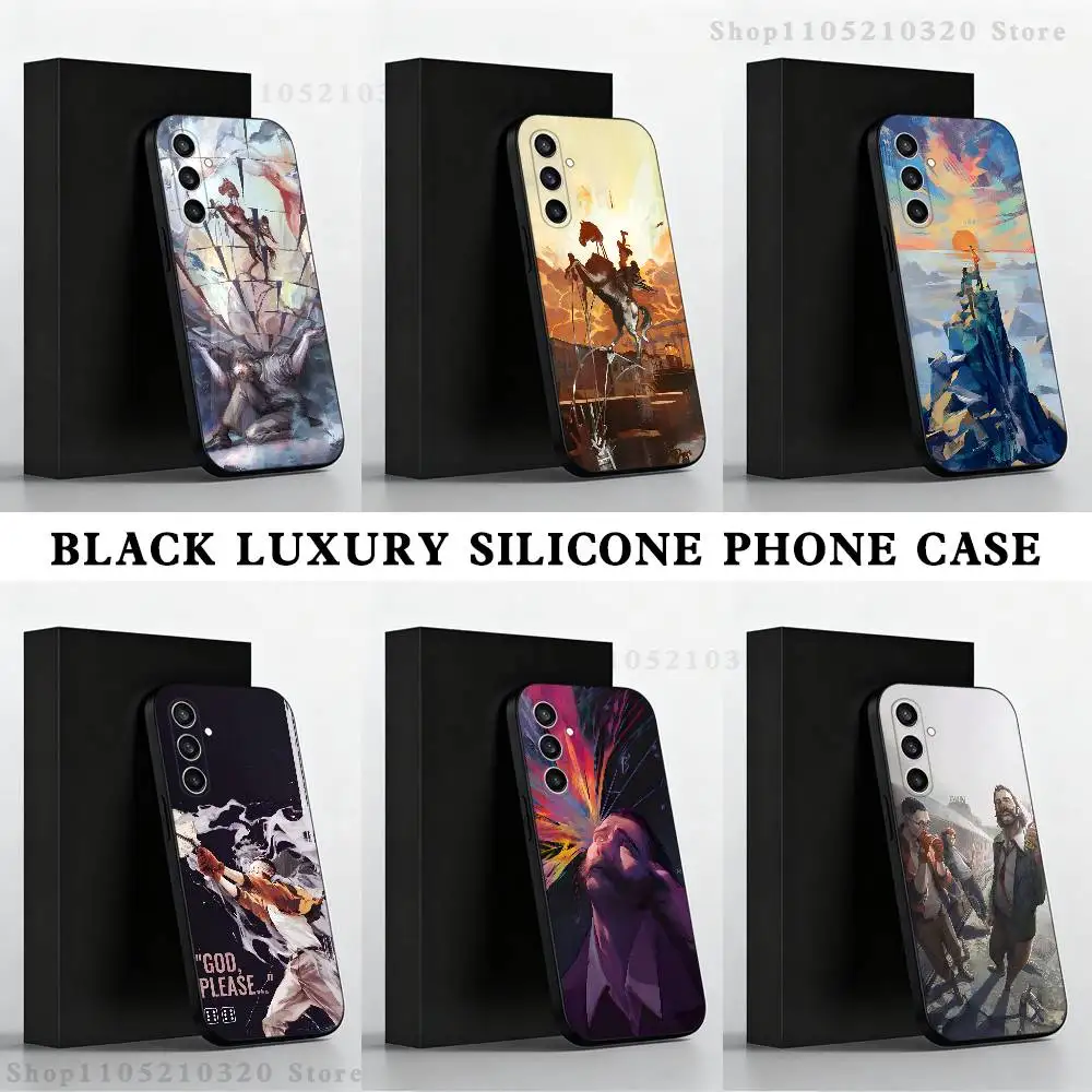 Чехол для телефона Game Disco E-Elysium для Samsung S 25,24,23,22,30,21,10,9,Ultra,Plus,Lite,FE,4,5 G, черный мягкий чехол
