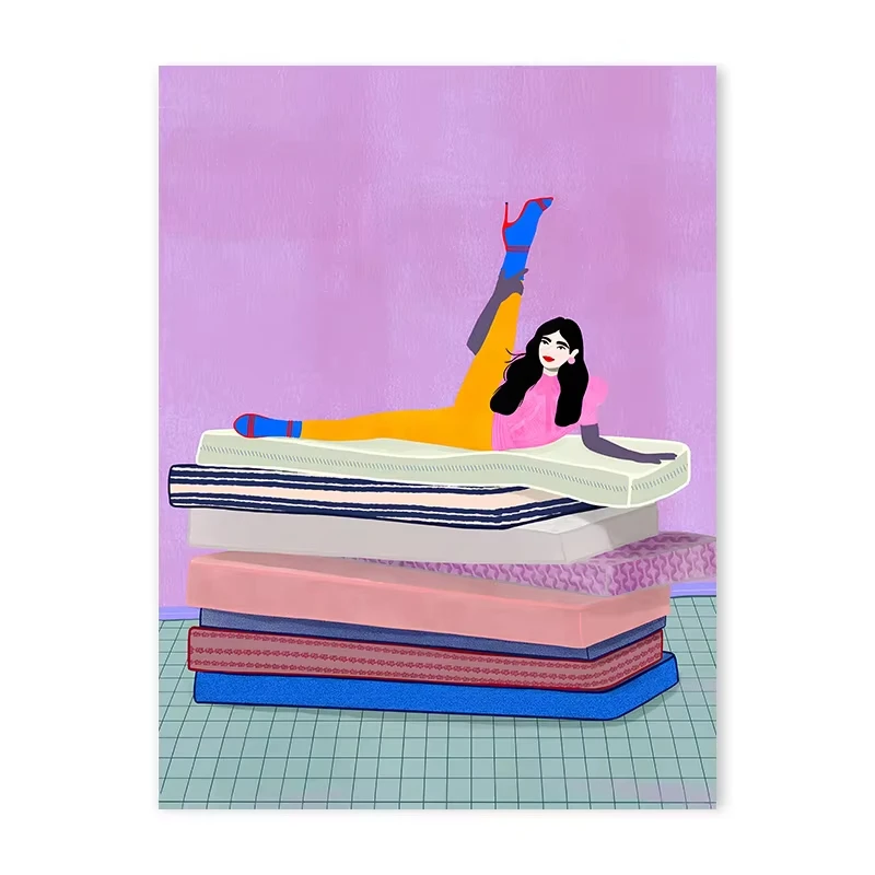 Abstract Woman Practice Yoga 500/1000/1200/2000 PCS Jigsaw Puzzles Family Activity Games for Gameroom Bedroom Gifts