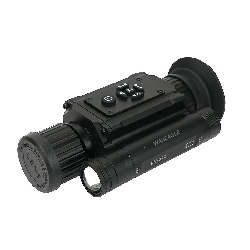 NV002 Infrared Night-Vision Monocular 1080P 4x Optical Zoom CMOS Sensor 200m IR Range 30fps Image Stabilization Hunting
