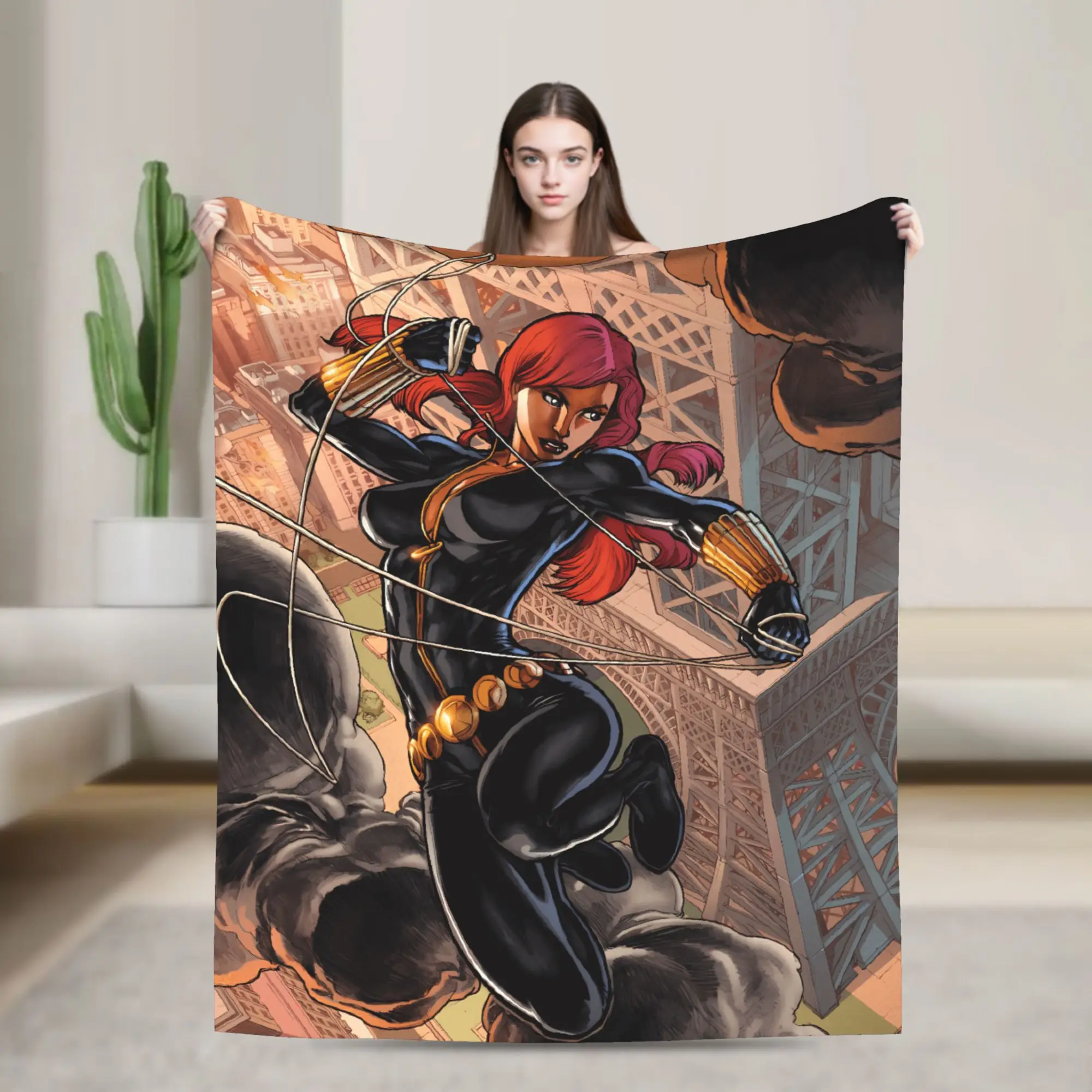 الأرملة السوداء بطانية قطيفة صبي فتاة الفانيلا رمي بطانية للأريكة كرسي سوبر دافئ مخصص لتقوم بها بنفسك جودة المفرش هدية فكرة #1