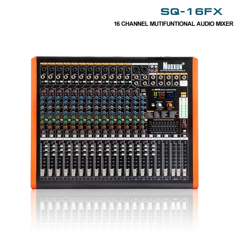 SQ-16FX Power Stage Equipment Professional Audio Console Mixer With USB 16 Channel 48V Built-in 256 Reverb Effect