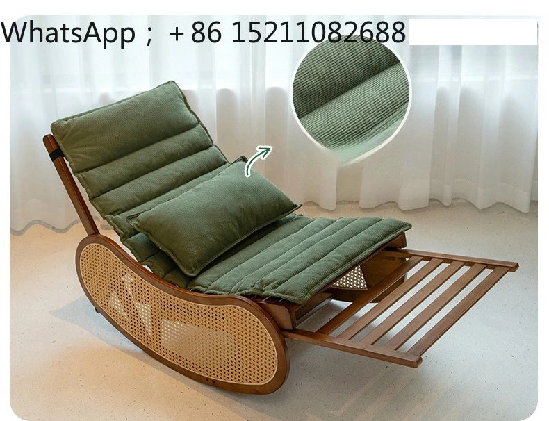 SCY lazy sofa rocking chair single reclining reclining chair home living room balcony rattan enlarged leisure chair