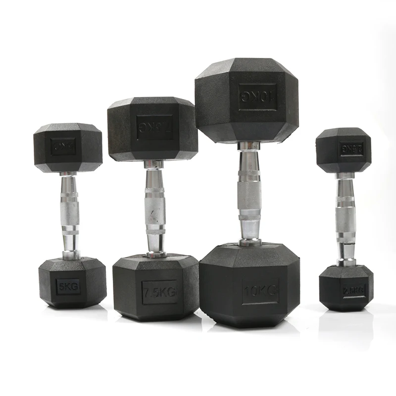 factory-wholesale-custom-durable-rubber-coated-hex-dumbbells-weight-equipment-for-home-commercial-gym-trainingpromote-sales