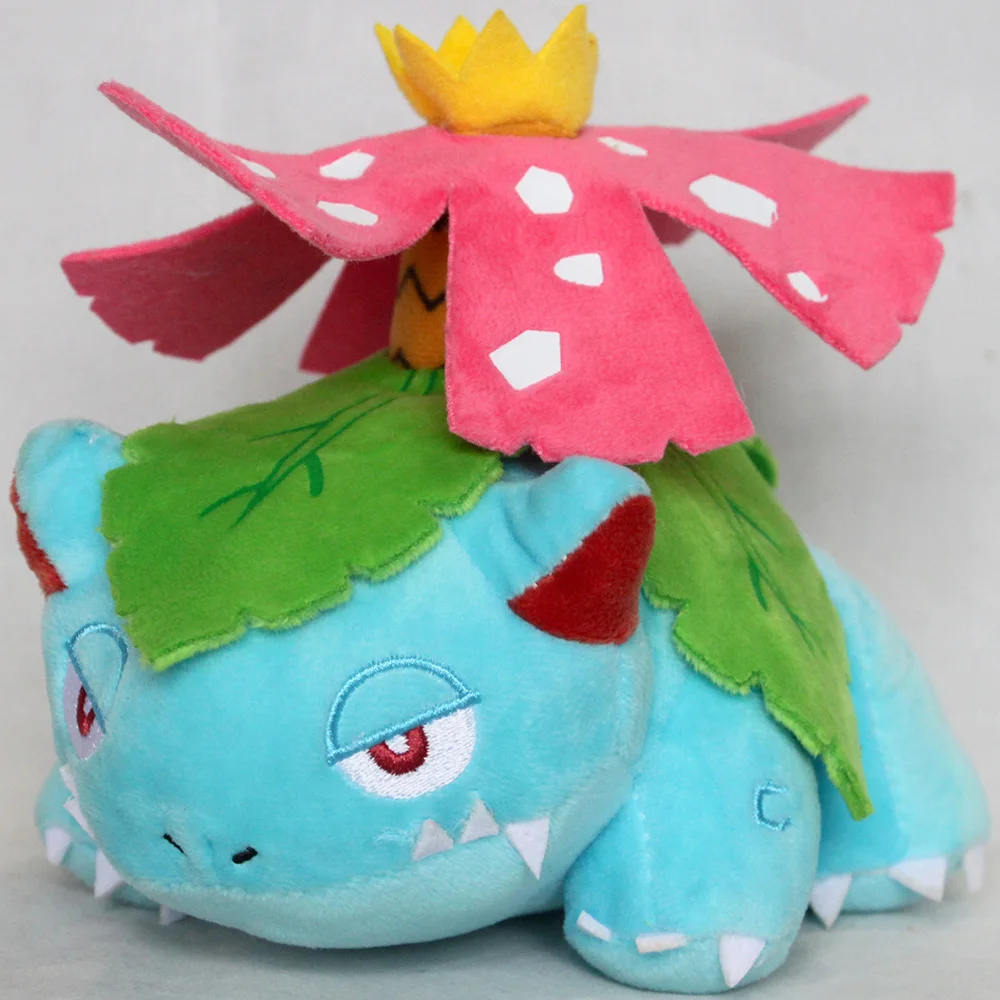 TAKARA TOMY Pokemon Venusaur de Ivysaur de Bulbasaur, juguete de peluche de 7 pulgadas, personaje de Animal de peluche