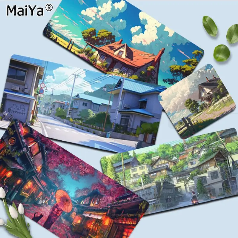 

Japanese Anime Landscape Fashion Durable Rubber Mouse Mat Pad Size For CSGO Game Player Desktop PC Computer Laptop