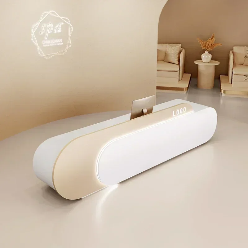 Luxury Furniture Customer Center Party Reception Tables Pulpito Receptionist Front Desk Cash Register Counter Cosmetics Help