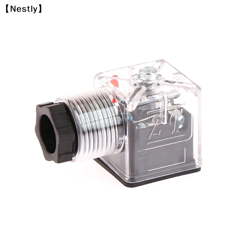 1Pcs DC24 Solenoid Coil Plug Hydraulic Valve Transparent Voltage Universal Accessories〔Nest〕
