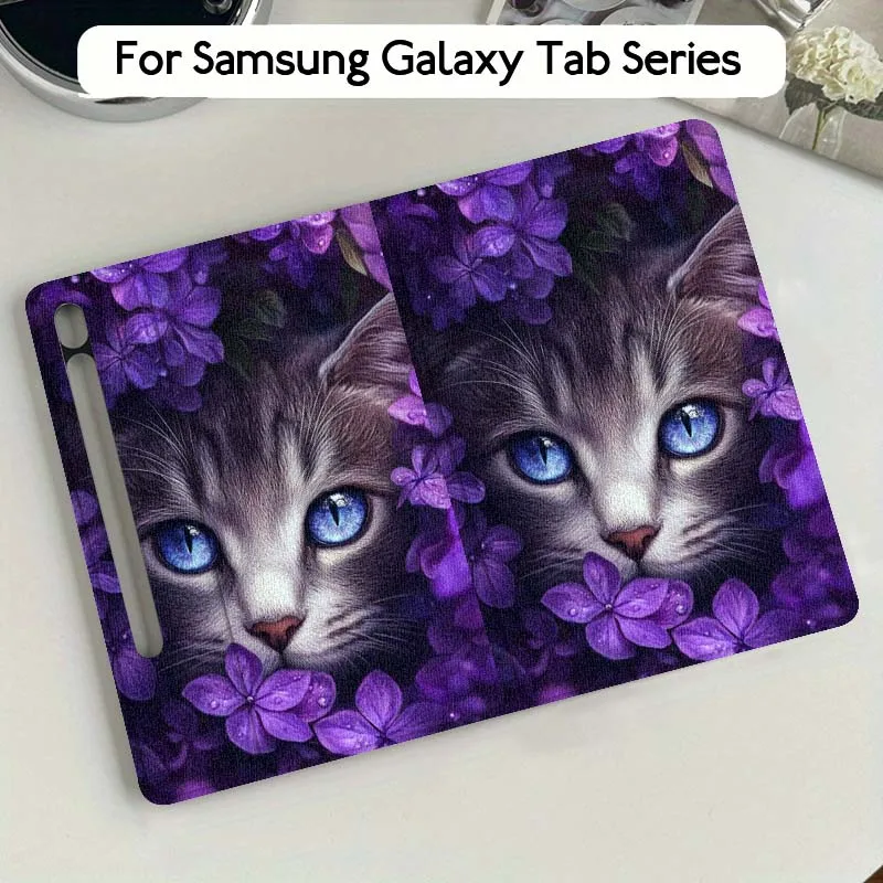 

Butterfly Cat Art Flower For Samsung Galaxy Tab S9 S10 S6 S7 S8 FE Plus Lite Inch Foldable Cover Tablet Case