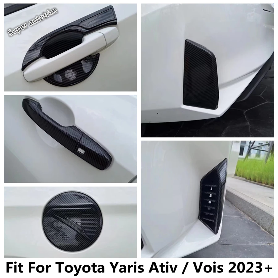 

Door Handle Bowl / Fuel Tank Cap / Front Rear Fog Light Eyebrow Cover Trim For Toyota Yaris Ativ / Vois 2023 2024 Accessories