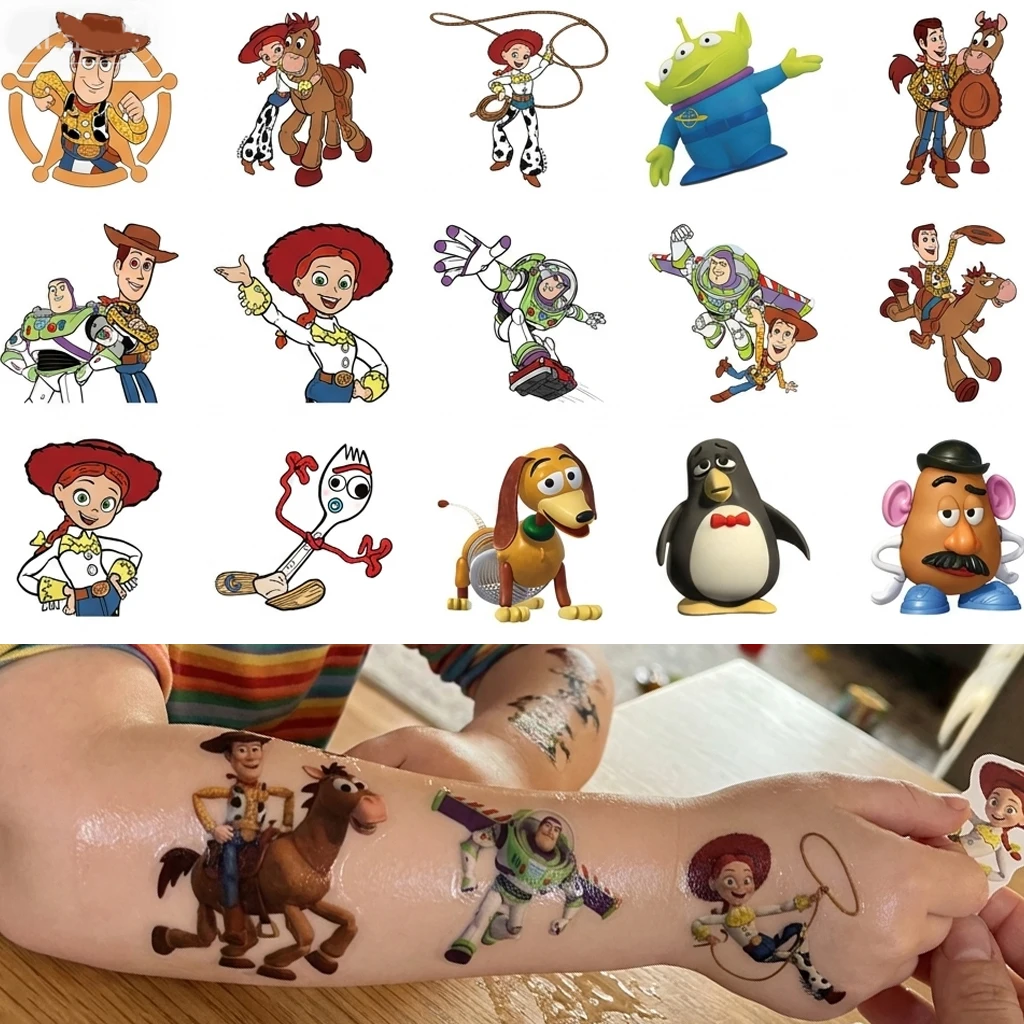 20Pcs Toy Story Temporary Body Art Stickers Cute Cartoon Cosplay Party Toys for Kids Birthday Gifts image 2