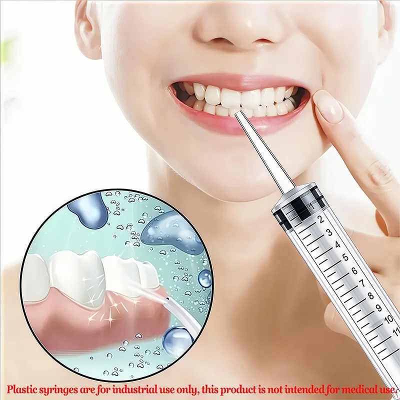 10Pcs Straight/Curved 12ml Syringes, Multifunctional Injectors, Suitable for Detailed Injections