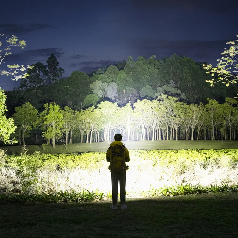 Rechargeable Flashlight 99000000LM High Power LED Flashlights With COB Light Camping Lantern Power Display Tactical Lantern