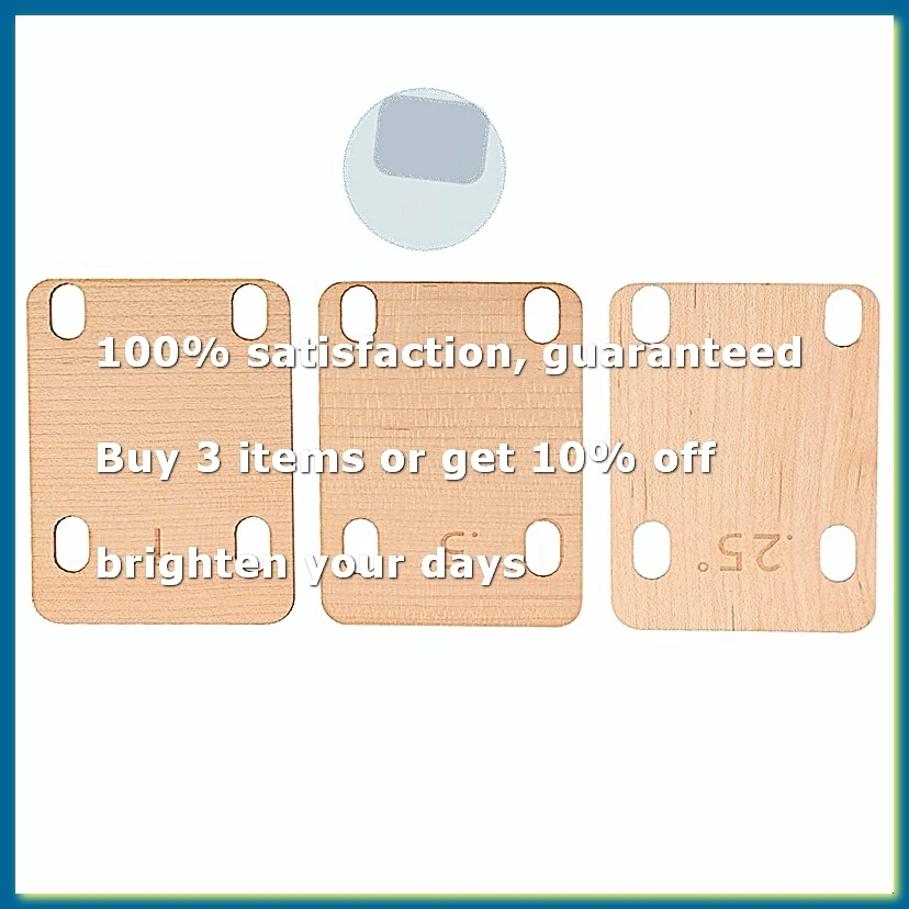 3Pcs Guitar Neck Shims, Solid Maple Wood Guitar Neck Shim Protection 0.25, 0.5 And 1 Degree Guitar Neck Plate Tool