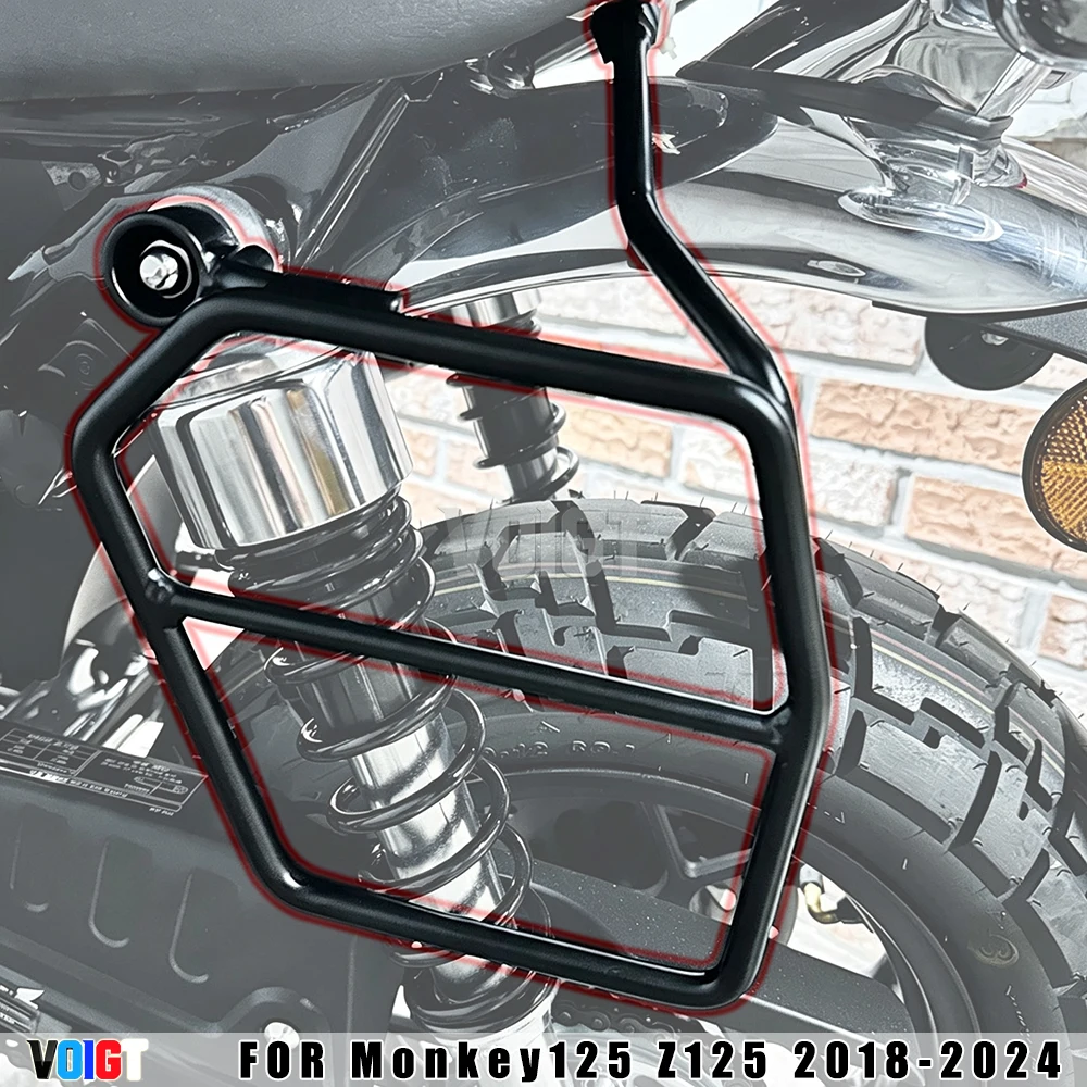 Motorcycle Left Saddlebag Bracket Steel Side Bag Support Rack For Honda Monkey 125 Z125 2018-2024 Luggage Holder Accessories