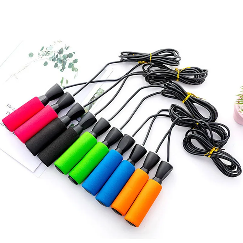 Cuerda para saltar de velocidad, deportes Unisex, estudiante, Fitness, cuerda para saltar, entrenamiento de plástico, mango de rodamiento, cuerda para saltar, cuerda de PVC