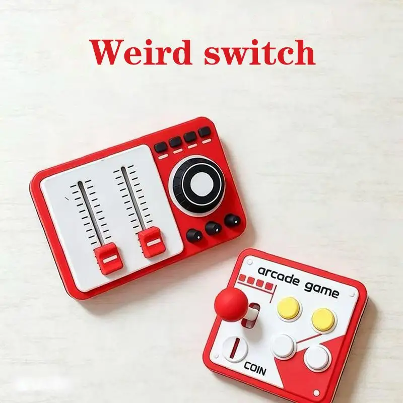 Retro Game Console Joystick Switch Creative 3d Decoration Arcade Panel 3d Printing Panel Socket Control Decoration Gift Toys