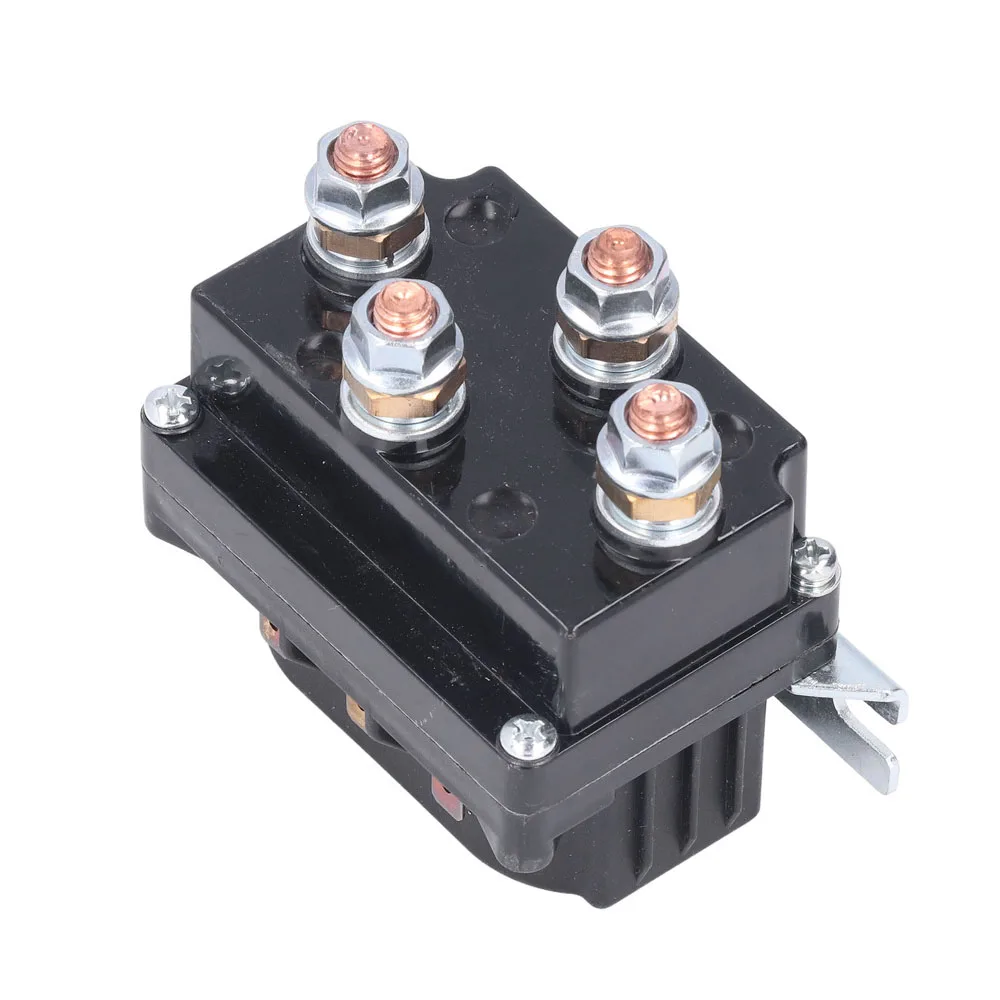 

12V 500A Winch Solenoid Relay Contactor with 4 Protecting caps Universal for ATV UTV 1500-5000lbs Winch