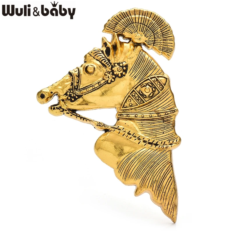 

Wuli&baby Vintage Lovely Horse Brooches For Women Men 2-color Alloy Animal Year Of The Horse Party Casual Brooches Pins Gifts
