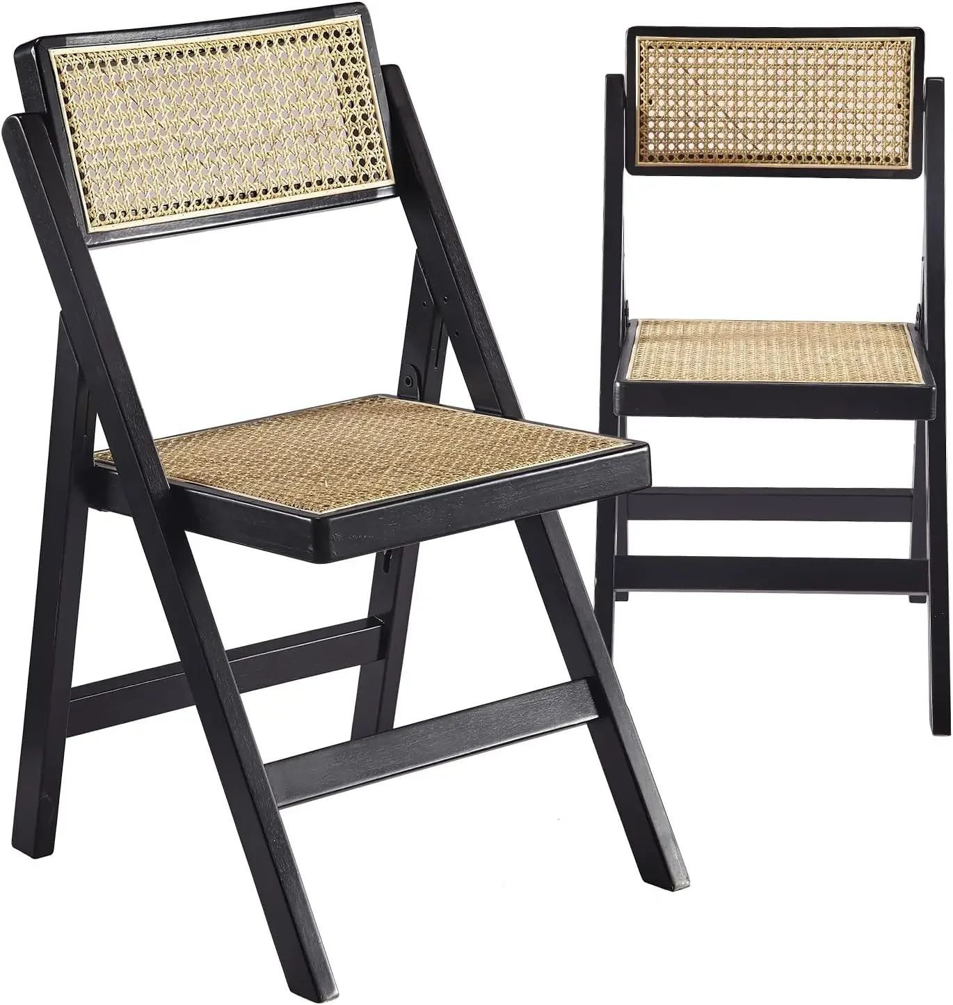 

Ibiza Rattan Folding Chair, Set of 2,Modern Foldable Rattan Chairs for Outdoor Dining, Patio, Accent Chair, Space-Saver Design