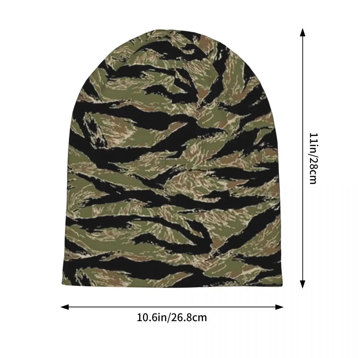 Tiger Stripe Camouflage Military Camo Warm Knitted Cap Hip Hop Bonnet Hat Autumn Winter Outdoor Beanies Hats for Unisex Adult
