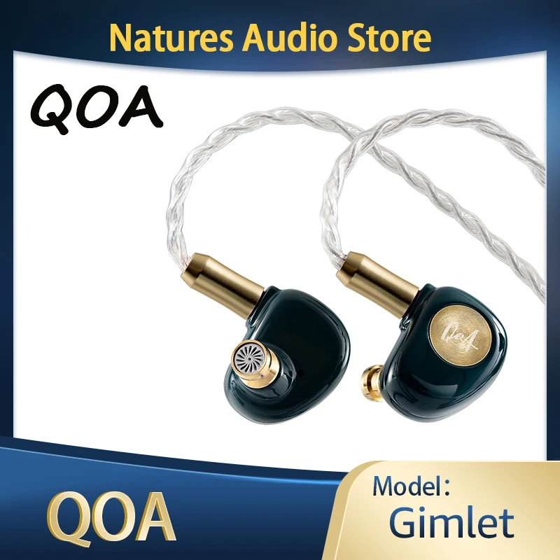 

QOA GIMLET Earphone monitor IEM 10mm LCP Diaphragm Dynamic Driver 4-core OFC Silver Plated with 0.78 2pin Cable Earbuds