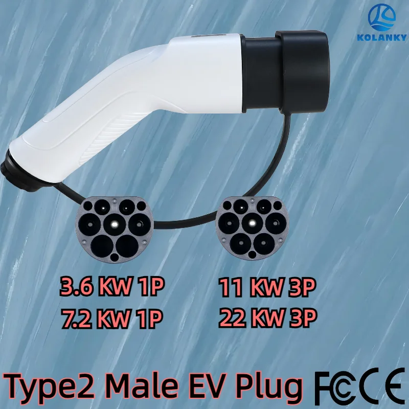 

Type2 Male Charging Plug 3.6/7.2/11/22KW Connect Electric Vehicle Car Socket Male Converter Connect Charging Station Socket
