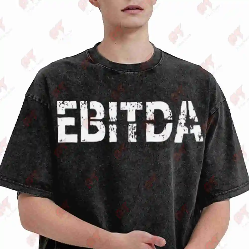 EBITDA Financial Accounting Investor Vintage Washed Tee Pure Cotton T-Shirt