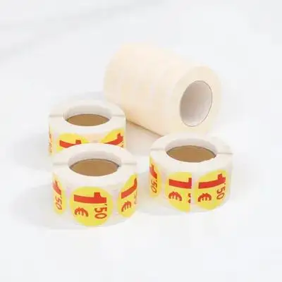 1500 قطعة ملصقات ختم السعر شارات صغيرة مستديرة ذاتية اللصق لملصقات تسعير السوبر ماركت ملصقات تسعير ملصقات السعر