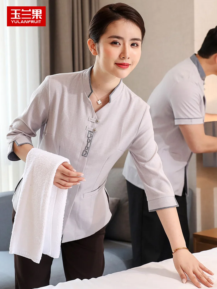 

Cleaning clothes seven points sleeve female hotel hotel rooms hospital property aunt cleaner PA men's and women's cleaning work