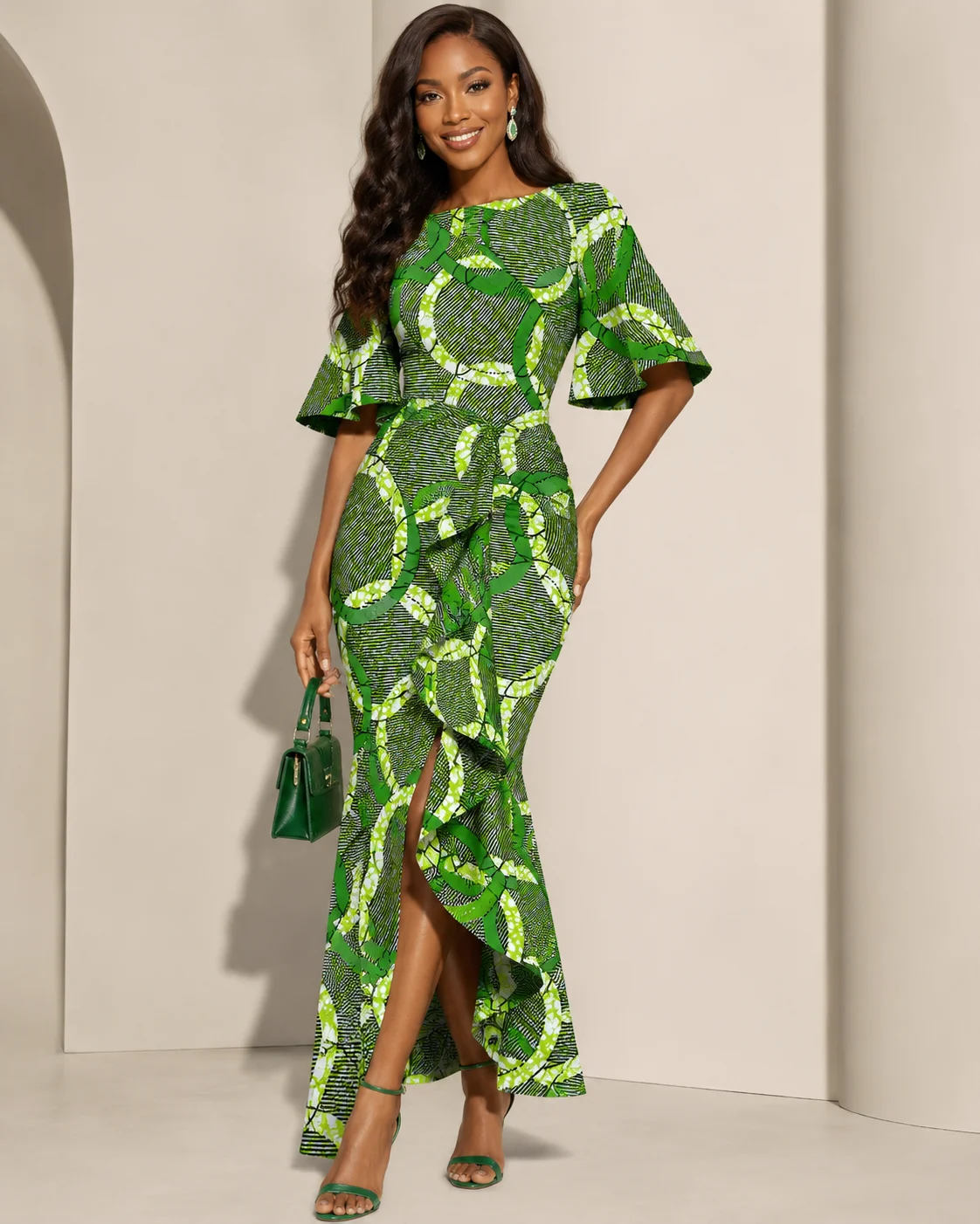 Tela africana estampada con cera Holland Wax, precio al por mayor, 6 yardas, para vestido de mujer