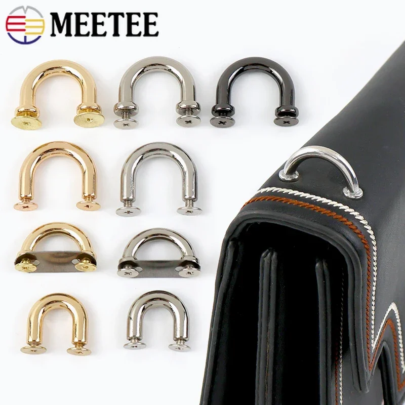 

4/10Pcs Metal Bag Arch Bridge Buckle for Strap Side Connect D Ring Screw Clasp Handbag Chain Hook DIY Craft Hardware Accessories
