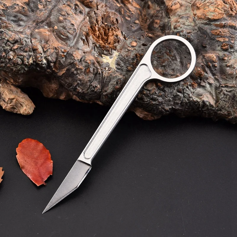 กลางแจ้งมินิคอกมีด K พวงกุญแจยุทธวิธี Survival Pokcet มีด Camping Rescue เครื่องมือ