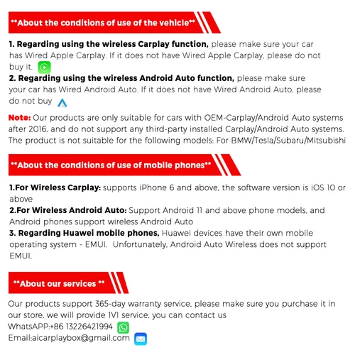 Imagen 2 del producto Adaptador inalámbrico Android Auto inalámbrico CarPlay 2 en 1 Dongle inteligente Play & Plug para Peugeot 208 2008 308S 3008 4008 408 301 308 308