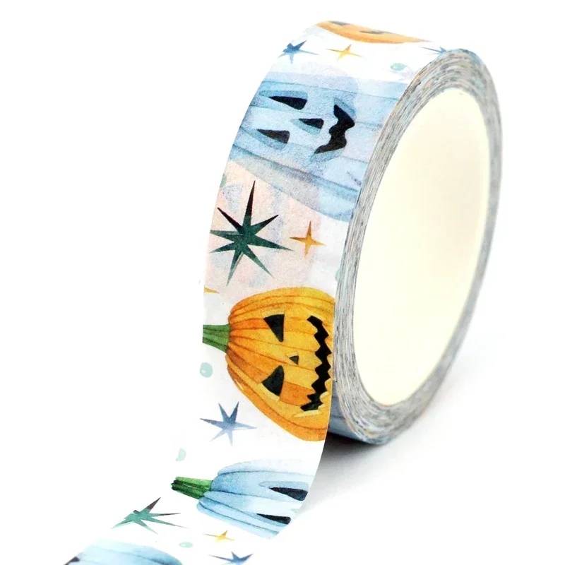 

NEW 1X 10M Decor Pumpkin Stars Halloween Washi Tape for Scrapbooking Craft Journal Masking Tape Kawaii Papeleriay