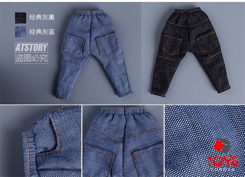 AStory 1/12 Schaal Harlan Denim Kleding Jas Broek Kleding Model Fit 6 "Man Solider Action Figure Body Doll