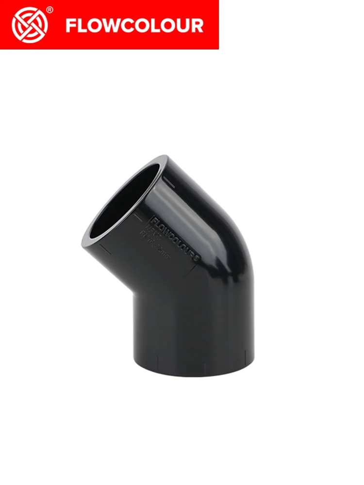 

Flow Colour Aquarium 45° Elbow Fitting UPVC DN15 DN40 industrial Standards Deposition for Marine Fish Tank Coral Reef