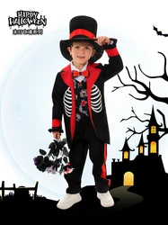 Boys Mexican Day of the Dead Scary Zombie Skeleton Costume Flower Fairy Ghost Bride Cosplay Halloween Party Dress Up