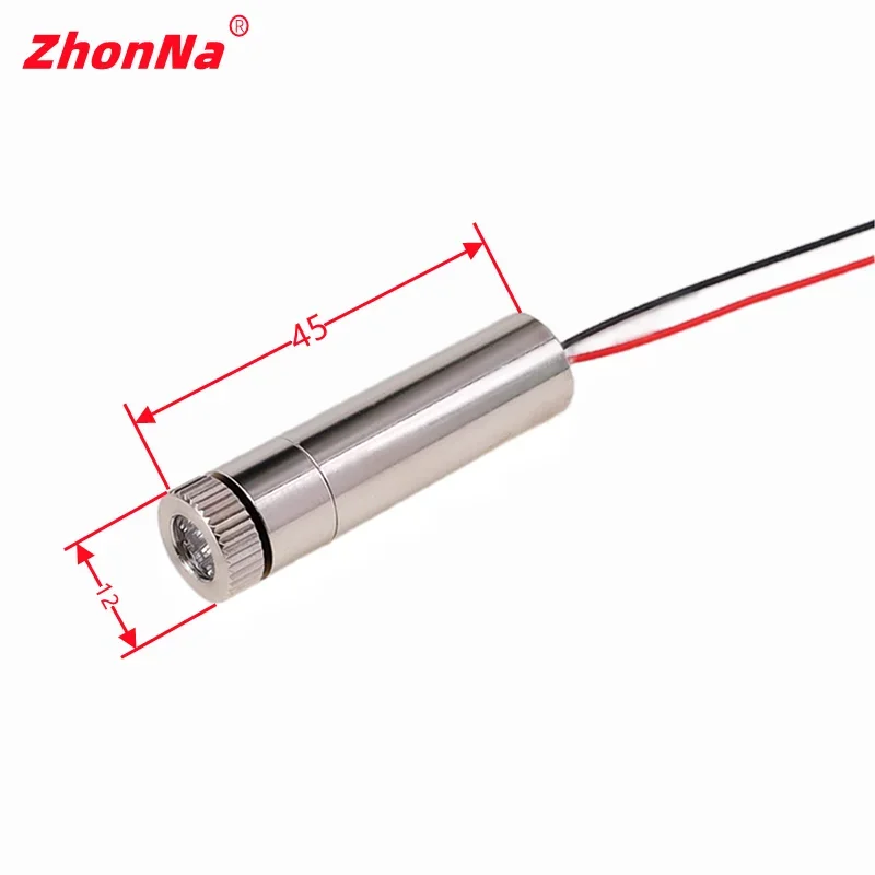 

12X45mm RedLaser 650nm 1mW Point / Line / Cross Module Head Glass Lens Industrial ClassDC 3V-5Vmanufacturer Free Customization