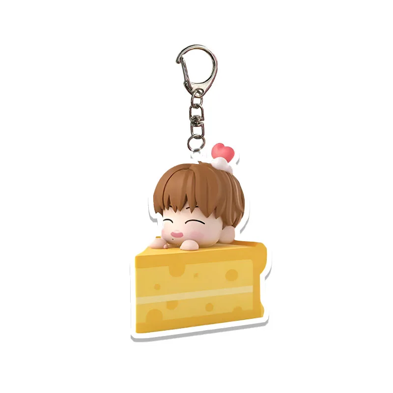 KPOP Jaemin Jeno Renjun Valentine's Cake Acrylic Keychains Jisung Chenle Cute Cartoon Keyring Backpack Key Pendant Fans Gifts