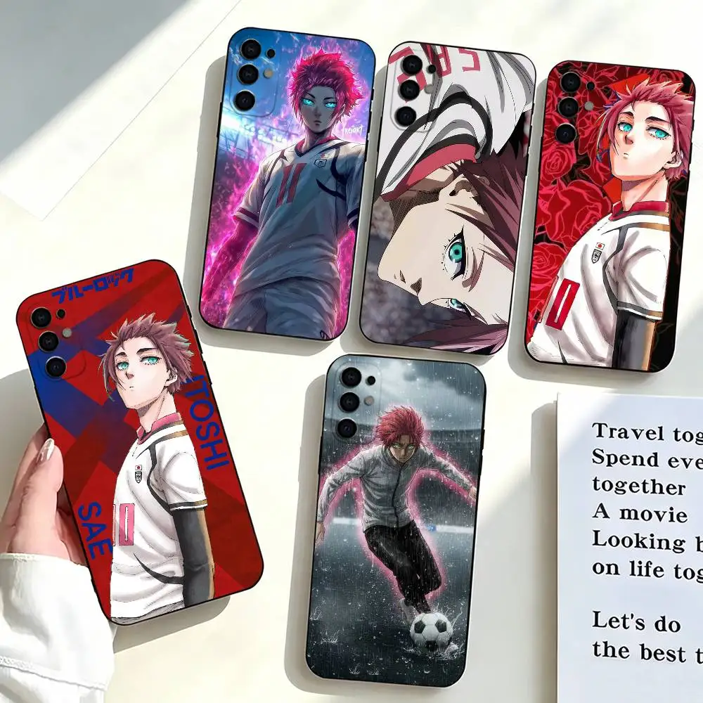 Itoshi Sae Blue-e Lock  Phone Case Black Silicone Soft For Samsung S25,S24,S21,S22,S23,S30,Ultra,S20,Plus,Fe,Lite