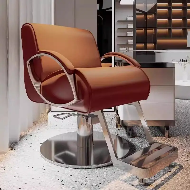 

High-end Model Barber Chairs Up-and-down Dyeing Bleaching Barber Chairs Process Commercial Furniture Sedia Da Barbiere ZY40LFY